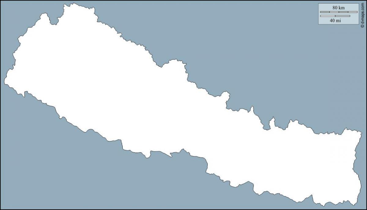 Mapa de branco nepal