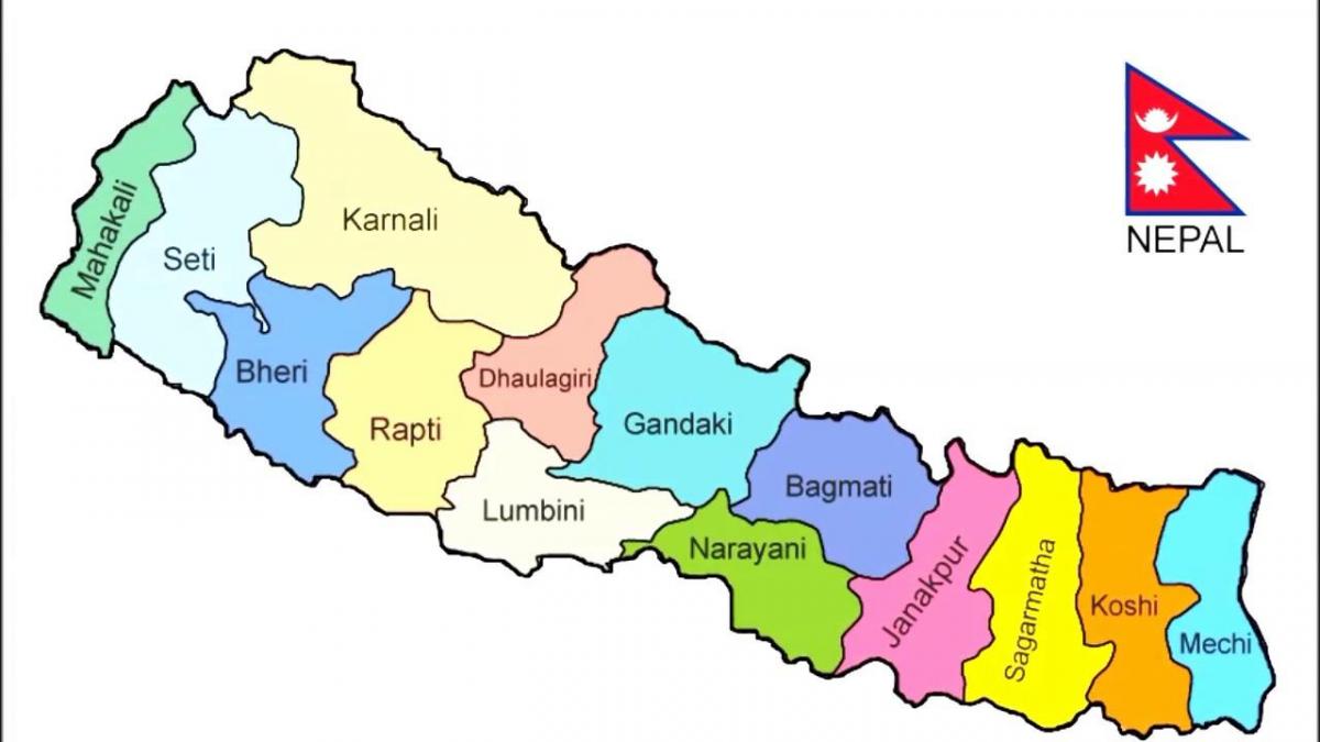 Mapa de nepal imaxe