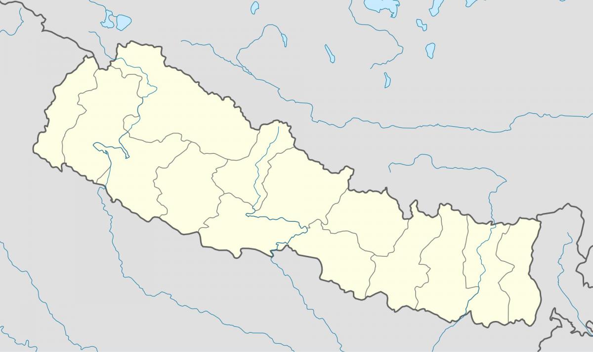 Mapa de nepal vector