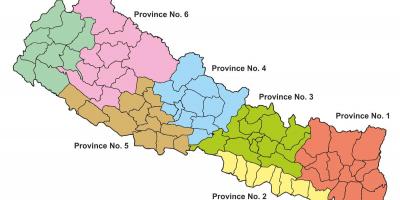 Estado mapa de nepal