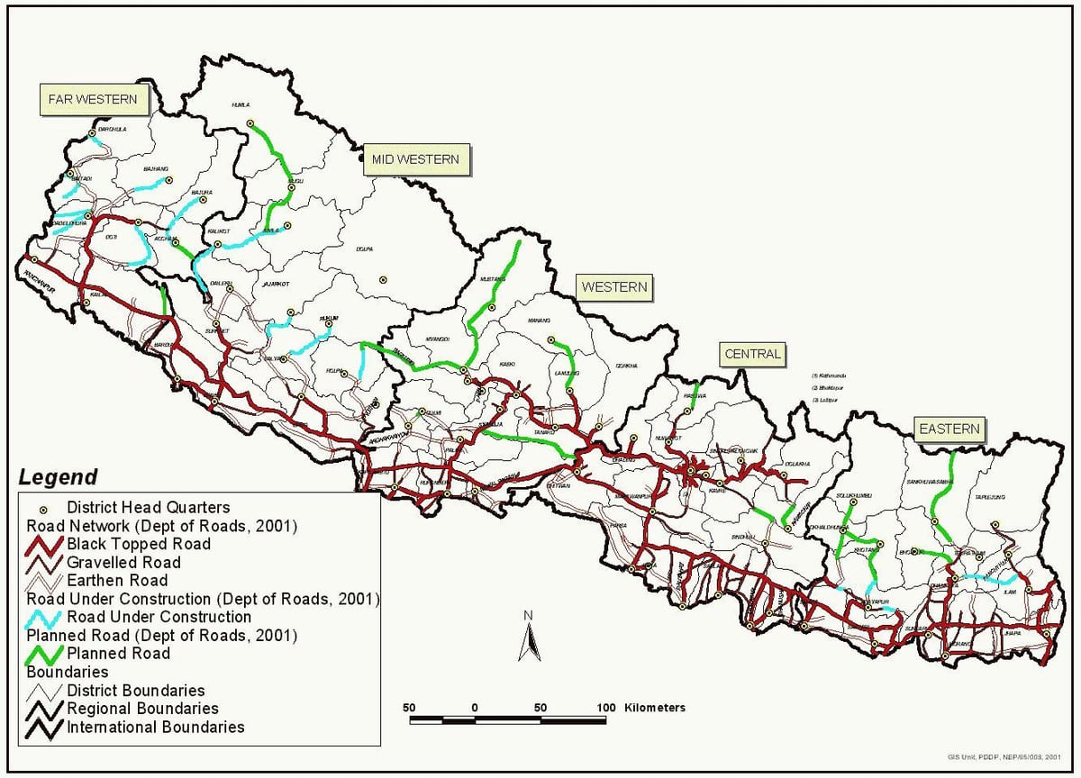 nepal mapa coa estrada