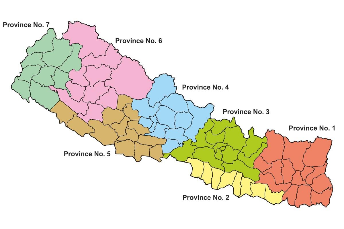 mapa de federal nepal