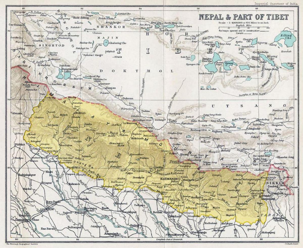 nepal mapa de idade