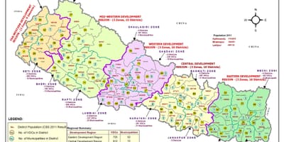 Mapa de gis nepal