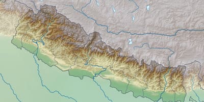 Mapa de física nepal