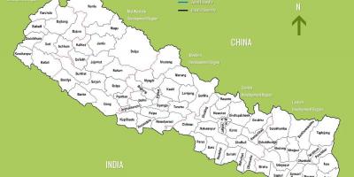 Nepal atraccións turísticas mapa