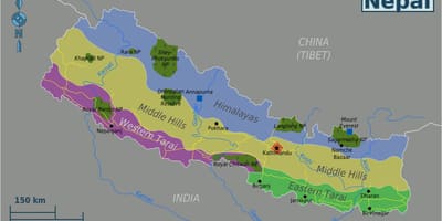 Mapa de orixinais nepal